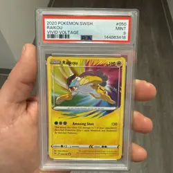 Raikou 050/185 Vivid Voltage Holo Amazing Rare PSA 9 Pokemon SWSH TCG 2020 - Image 1