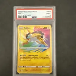 Raikou 050/185 Vivid Voltage Holo Amazing Rare PSA 9 Pokemon SWSH TCG 2020 - Image 3