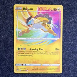 Pokemon TCG Raikou Vivid Voltage 050/185 Amazing Rare Holo - English NEAR MINT - Image 1