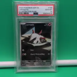 Pokemon Larvesta Illustration Rare Holo PSA 10 Sv08 Surging Sparks 196/191 - Image 1