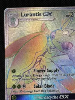 💥 Pokemon Lurantis GX Secret Rare Rainbow Holo – Sun & Moon Base Set 150/149 - Image 3