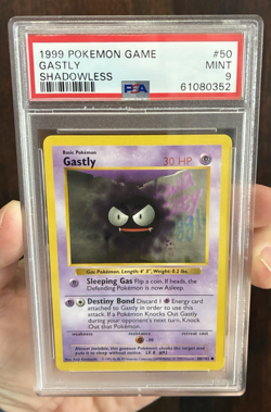 Gastly Shadowless, Pokemon PSA Mint 9, Base Set, Common, 50/102 - Image 2