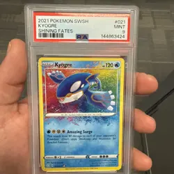 2021 Pokemon SWSH Shining Fates Amazing Rare #021 - PSA MINT 9 - KYOGRE - Image 1