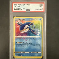 2021 Pokemon SWSH Shining Fates Amazing Rare #021 - PSA MINT 9 - KYOGRE - Image 3