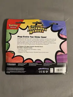 Pokemon Ascended Heroes 3 Pack Gastly Promo Tech Sticker Collection SEALED - Image 2