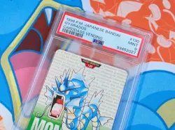 Gyarados 1996 Pokemon Japanese Bandai Carddass Vending #130 GREEN Vintage PSA 9 - Image 3