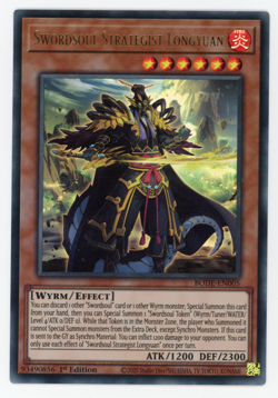 Yugioh Swordsoul Strategist Longyuan BODE-EN005 Ultra Rare 1st Edition NM/LP - Image 1