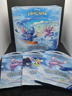 Disney Lorcana Tcg Winter Spell Illumineer's Trove Ravensburger Box +3 Boosters - Image 1