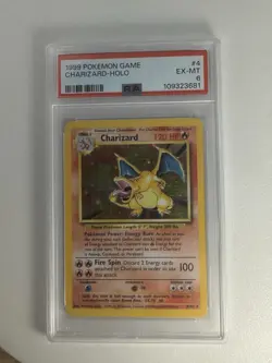 Pokemon Charizard Base Set Holo Rare #4/102 PSA 6 1999 English - Image 2