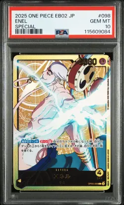 Enel EB02 Gold Leader SPR PSA 10 - One Piece OP05-098 Anime 25th Collection JPN - Image 1