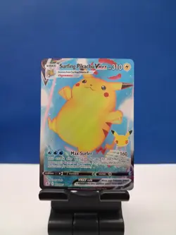 Pokemon TCG Surfing Pikachu VMAX Celebrations Card 009/025 NM Condition - Image 1
