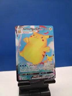 Pokemon TCG Surfing Pikachu VMAX Celebrations Card 009/025 NM Condition - Image 2