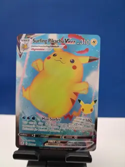 Pokemon TCG Surfing Pikachu VMAX Celebrations Card 009/025 NM Condition - Image 3