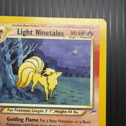 Pokemon TCG Light Ninetales Neo Destiny Card 50/105 Unlimited Uncommon - LP - Image 4