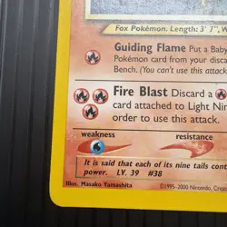 Pokemon TCG Light Ninetales Neo Destiny Card 50/105 Unlimited Uncommon - LP - Image 5