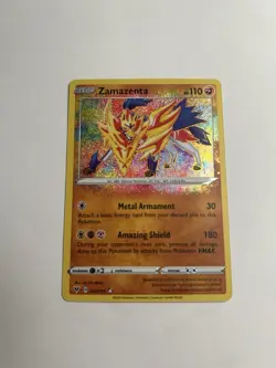 Pokemon TCG Zamazenta Vivid Voltage Holo Card 102/185 Amazing Rare - Image 1
