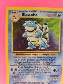 Blastoise Base Set Holo Pokemon Card WOTC - Image 3
