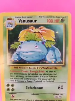 Venusaur Base Set Holo Pokemon Card WOTC - Image 3