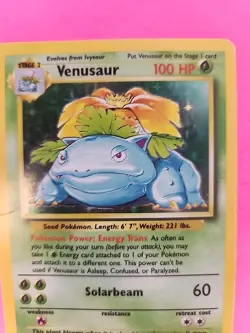Venusaur Base Set Holo Pokemon Card WOTC - Image 4