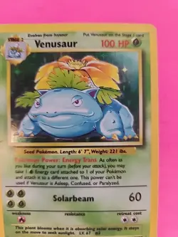 Venusaur Base Set Holo Pokemon Card WOTC - Image 5