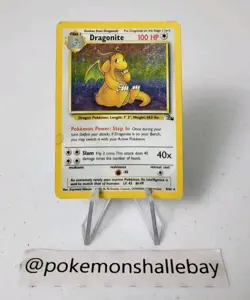 Dragonite 4/62 - Fossil Set *DMG* Holo Rare Pokemon Card - Image 1