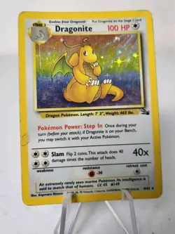Dragonite 4/62 - Fossil Set *DMG* Holo Rare Pokemon Card - Image 2