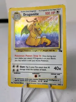 Dragonite 4/62 - Fossil Set *DMG* Holo Rare Pokemon Card - Image 3