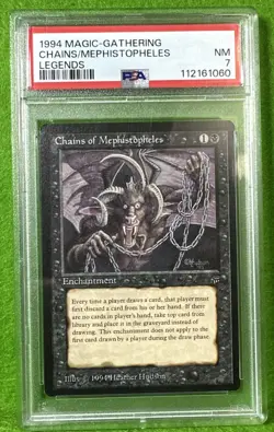 Magic: The Gathering ~ Legends ~ CHAINS OF MEPHISTOPHELES English ~ PSA 7 / NM - Image 1