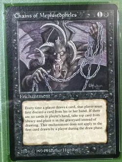 Magic: The Gathering ~ Legends ~ CHAINS OF MEPHISTOPHELES English ~ PSA 7 / NM - Image 2