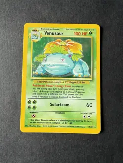 Pokemon TCG Venusaur Holo Card Base Set 15/102 - Image 1
