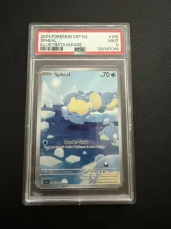 2024 Pokemon SSP Spheal Illustration Rare #199 PSA 9 - Image 1
