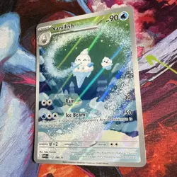 Vanillish 112/086 White Flare Full Art Ultra Rare Holo Pokemon Card NM - Image 2