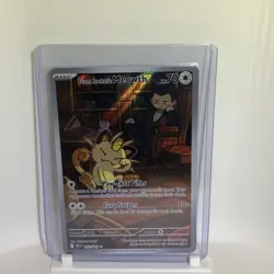 Pokemon Team Rocket's Meowth 203/182 Destined Rivals Illustration - Image 1