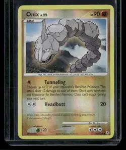 Pokemon Diamond and Pearl #92/130 Onix Reverse Holo - LP - Image 1