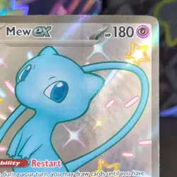 Pokemon TCG Mew ex 216/091 SV: Paldean Fates Shiny Ultra Rare Full Art Holo 2024 - Image 3