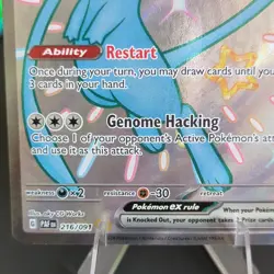 Pokemon TCG Mew ex 216/091 SV: Paldean Fates Shiny Ultra Rare Full Art Holo 2024 - Image 4