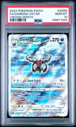 Pokemon Darkrai VSTAR GG50 Crown Zenith Galarian Gallery Holo Ultra Rare PSA 10 - Image 1