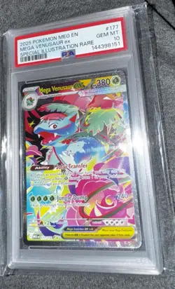 Pokemon Mega Venusaur ex 177/132 Me01 Special Illustration Rare Holo PSA 10 2025 - Image 1