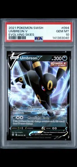 PSA 10 Umbreon V 94/203 Evolving Skies Ultra Rare Pokemon 2021 New Cert - Image 1