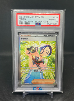 POKEMON TWM EN-TWILIGHT MASQUERADE 220 PERRIN SPECIAL ILLUSTRATION RARE PSA 10 - Image 1