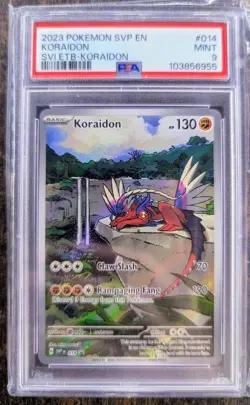 PSA 9 2023 Pokemon SVP EN Koraidon Scarlet Violet base ETB promo 014 Mint - Image 1