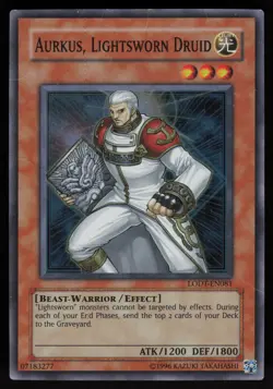 Aurkus, Lightsworn Druid LODT-EN081 Super Rare TWED YU-GI-OH - Image 1