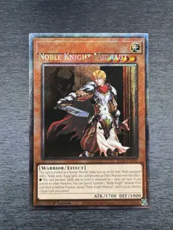 YuGiOh! Noble Knight Medraut RA04 - Error Misprint Name Shift 1st Ed Near Mint - Image 2