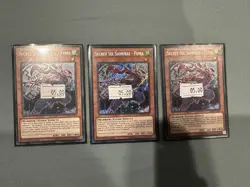 YUGIOH SECRET SIX SAMURAI FUMA SPWA-EN001 1ST SECRET X3 (NM) - Image 1
