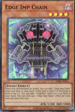 Yugioh Asian-English Edge Imp Chain DBJH-AE012 Super Rare - Image 1