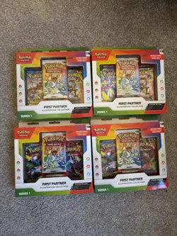 Pokemon TCG First Partner Illustration Collection Series 1 Brand New Sealed 4x - Image 1