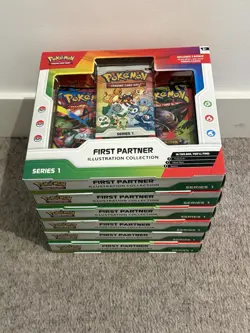 6x Pokemon TCG First Partner Illustration Collection Series 1 Sealed Brand New - Image 1