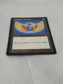 MTG Sapphire Medallion Tempest LP Rare Artifact Magic The Gathering 1997 - Image 3