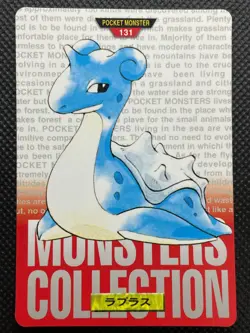 Lapras No.131 Red Pokemon Card Monsters Collection Bandai 1996 Japanese F/S - Image 1