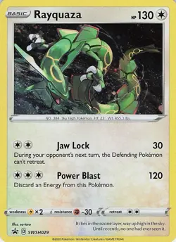 Rayquaza - Reverse Holo SWSH: Sword & Shield Promo Cards SWSH029 NM - Image 1